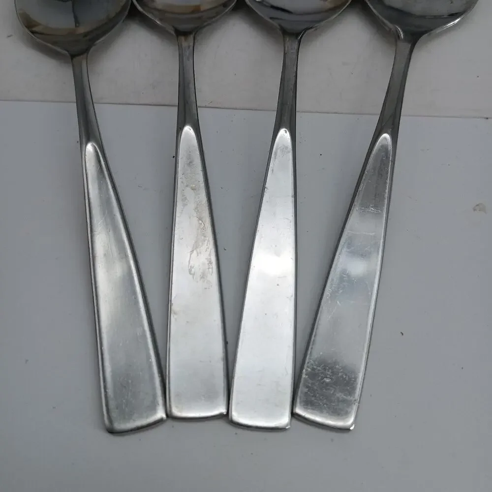 4X Tbsp Rogers Stanley Roberts Stainless Steel Flatware ALLISON Oval Soup Spoons